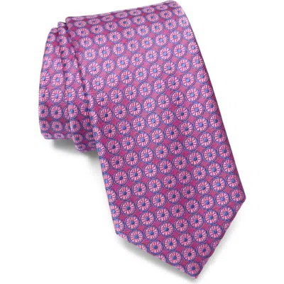 Ted Baker London Westferry Circle Neat Silk Blend Tie In Pink