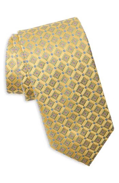 Ted Baker London Westgrove Neat Silk Blend Jacquard Tie In Yellow