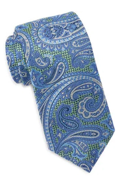 Ted Baker London Weymouth Paisley Silk Blend Tie In Blue