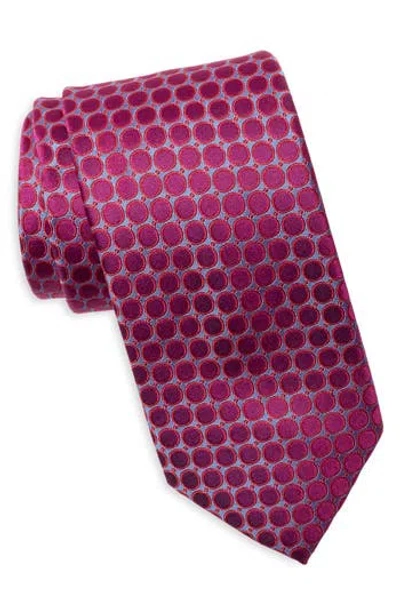 Ted Baker London Wilson Dot Silk Blend Tie In Pink