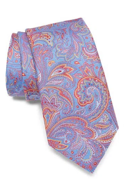 Ted Baker London Woodland Paisley Silk Blend Tie In Blue