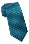 Ted Baker London Woodrow Textured Geometric Silk Blend Tie In Green