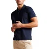 Ted Baker Zeiter Slim Fit Soft Touch Polo In Navy