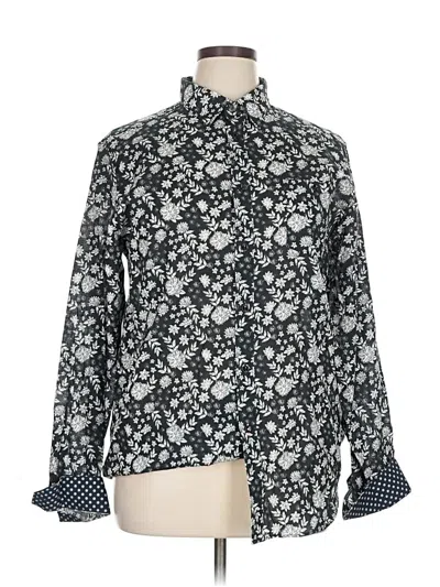 Pre-owned Ted Baker Long Sleeve Blouse In Black