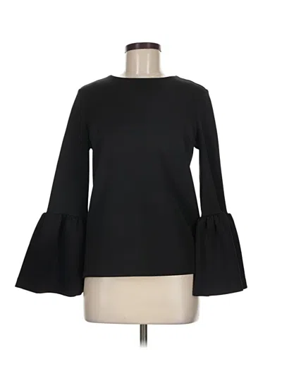 Pre-owned Ted Baker Long Sleeve Blouse In Black