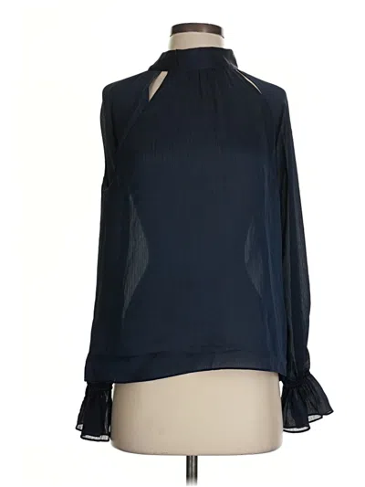 Pre-owned Ted Baker Long Sleeve Blouse In Blue