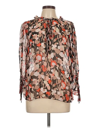 Pre-owned Ted Baker Long Sleeve Blouse In Brown