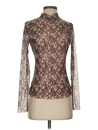 Pre-owned Ted Baker Long Sleeve Blouse In Brown