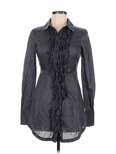 Pre-owned Ted Baker Long Sleeve Blouse In Gray