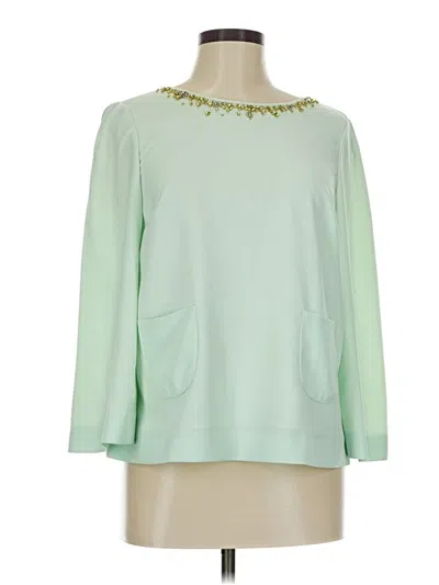 Pre-owned Ted Baker Long Sleeve Blouse In Green