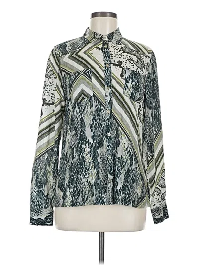Pre-owned Ted Baker Long Sleeve Blouse In Green