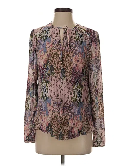 Pre-owned Ted Baker Long Sleeve Blouse In Purple