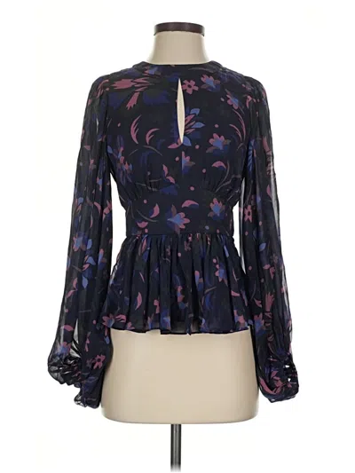 Pre-owned Ted Baker Long Sleeve Blouse In Purple