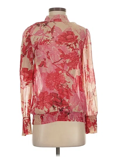 Pre-owned Ted Baker Long Sleeve Blouse In Red