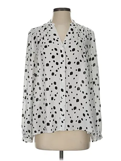 Pre-owned Ted Baker Long Sleeve Blouse In Silver