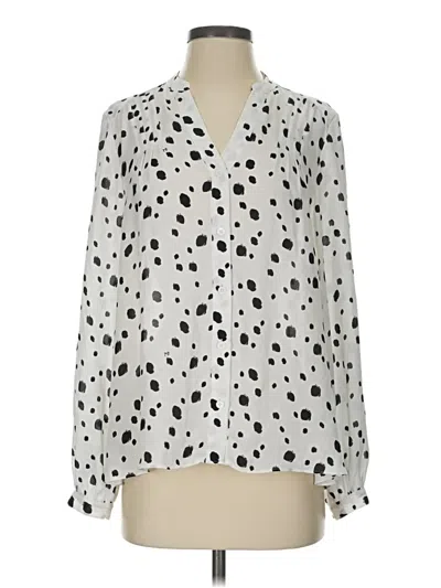Pre-owned Ted Baker Long Sleeve Blouse In Silver