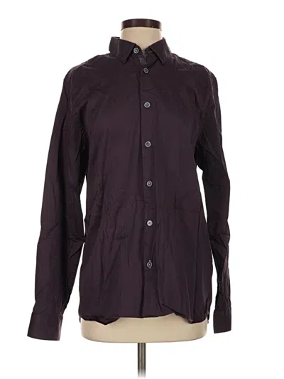 Pre-owned Ted Baker Long Sleeve Button Down Shirt In Burgundy