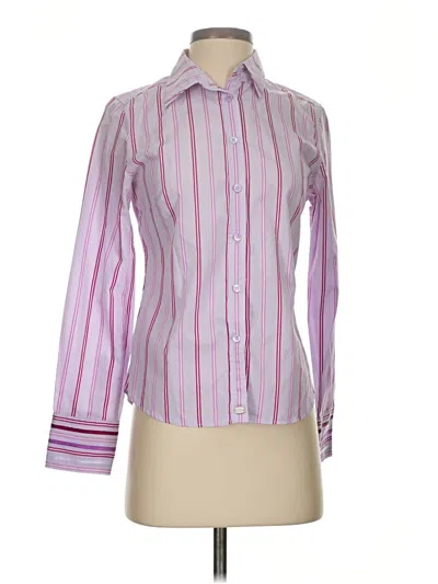 Pre-owned Ted Baker Long Sleeve Button Down Shirt In Purple