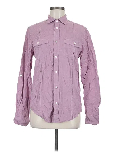 Pre-owned Ted Baker Long Sleeve Button Down Shirt In Purple