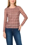 Ted Baker Long Sleeve Mesh Top In Pattern