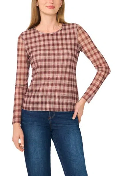 Ted Baker Long Sleeve Mesh Top In Pattern