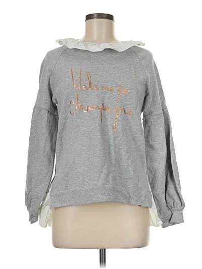 Pre-owned Ted Baker Long Sleeve Top Gray Cowl Neck Tops