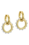 Ted Baker Lorrie Faux Pearl Double Link Drop Earrings In Gold Tone Pearl