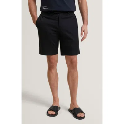 Ted Baker Loweton Slim Fit Stretch Cotton Chino Shorts In Black