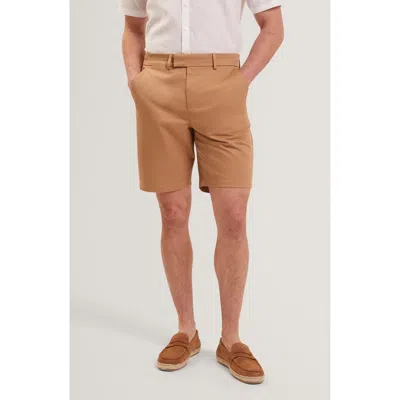 Ted Baker Loweton Slim Fit Stretch Cotton Chino Shorts In Brown