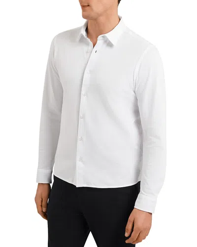 Ted Baker Textured Stripe Button-up Shirt In White