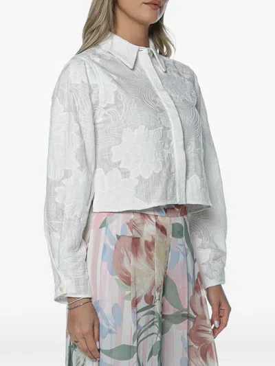 Ted Baker Luinna Cropped Shirt In White