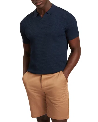 Ted Baker Luthen Short Sleeve Zig Zag Stitch Polo In Multi