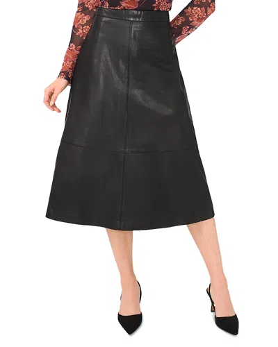 TED BAKER LYNDELLE LEATHER MIDI SKIRT
