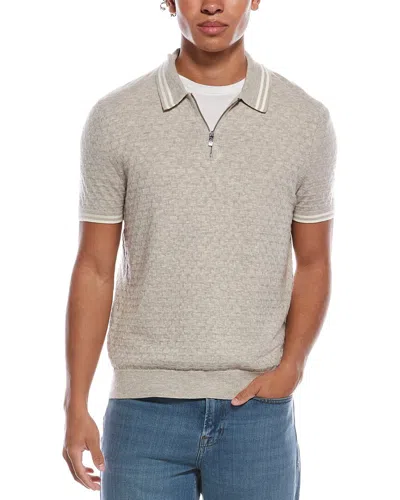 Ted Baker Mahani Zip Polo Shirt In Animal Print