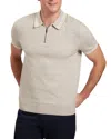 Ted Baker Mahani Zip Polo Shirt In Neutral