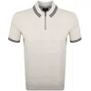 Ted Baker Mahani Zip Polo T Shirt Beige