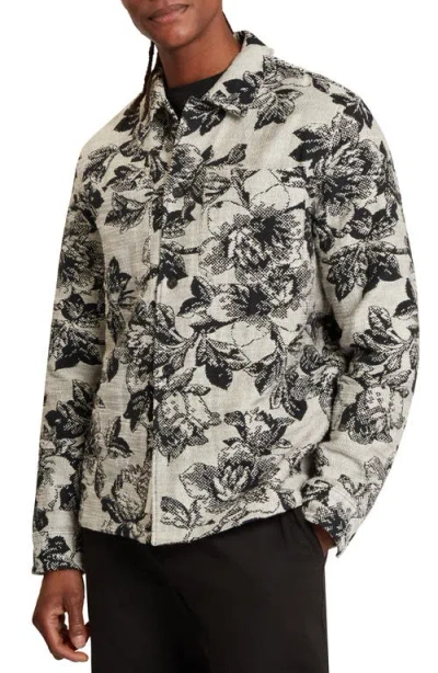 Ted Baker Mairis Floral Jacquard Button-up Overshirt In Multi