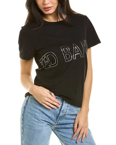 Ted Baker Malom Branded Foil T-shirt In Black