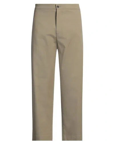 Ted Baker Man Pants Military Green Size 34 Cotton, Elastane