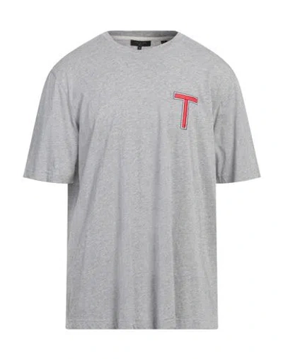 Ted Baker Man T-shirt Grey Size 6 Cotton