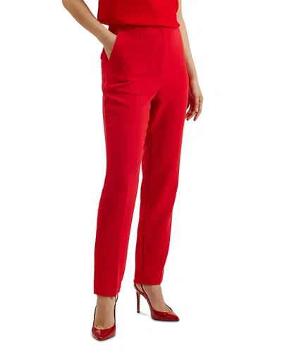 Ted Baker Manattl Tapered Leg Pants In Red
