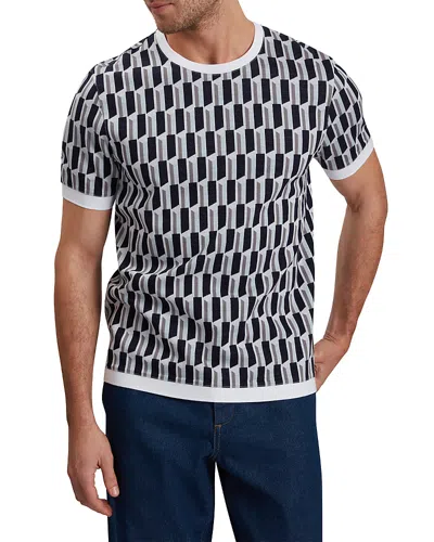 Ted Baker Marvins Jacquard Tee In Blue