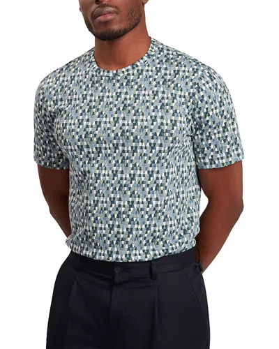 Ted Baker Masyafa Short Sleeve Triangle Geometric Tee In Blue
