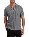 Ted Baker Matejo Open Collar Polo In Navy