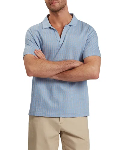 Ted Baker Matejo Open Collar Polo In Sky Blue