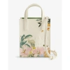 TED BAKER TED BAKER WOMEN'S CREAM MEAIDON FLORAL-PRINT NANO FAUX-LEATHER TOTE BAG