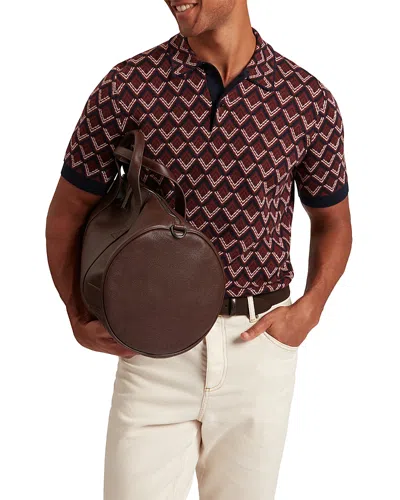 Ted Baker Melvvin Jacquard Polo Shirt In Burgundy