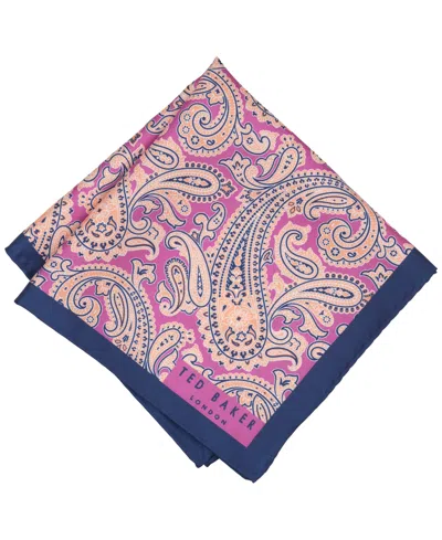 Ted Baker Men's Abbotswell Paisley Pocket Square In Purple