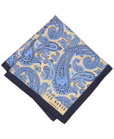 Ted Baker Men's Abbotswell Paisley Pocket Square In Yellow,blue
