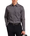 Ted Baker Agnar Long Sleeved Regular Fit Button Down Shirt In Gray